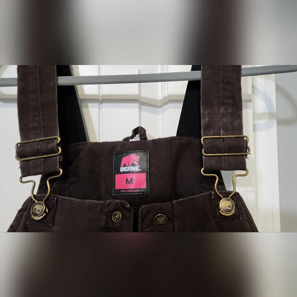 Berne Insulated Brown Overalls women’s Medium - Picture 9 of 16